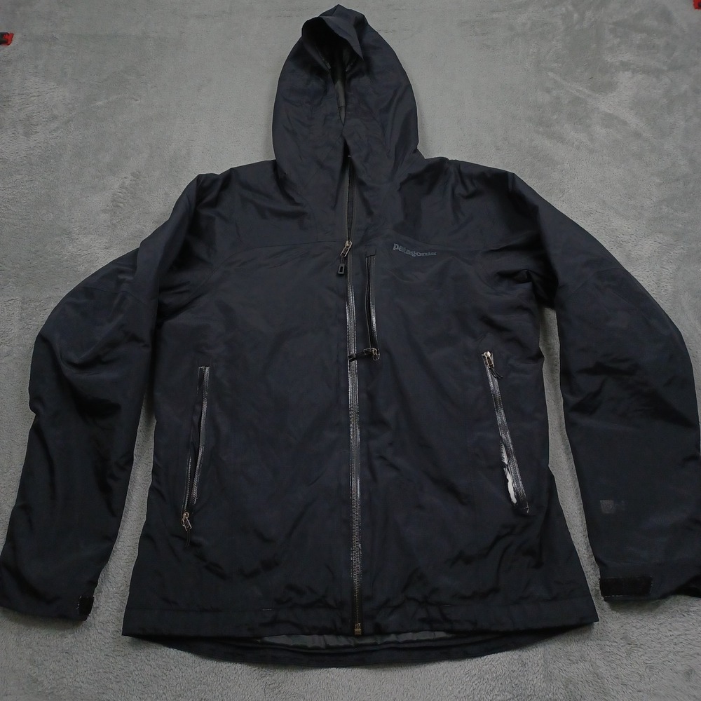 Patagonia Jacket Womens Medium Black Torrentshell Insulated Outdoor Damaged